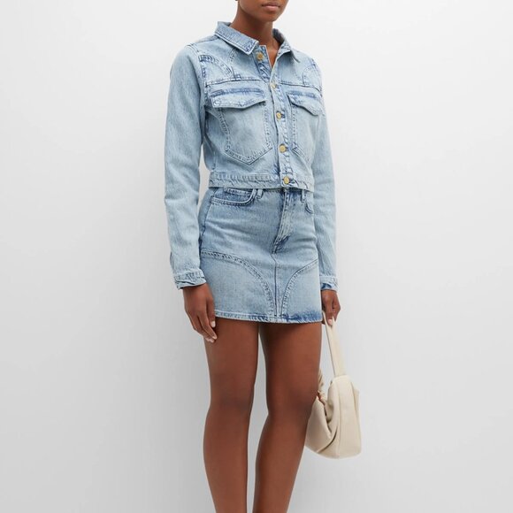 Triarchy - Stirrup Seamed Denim Jacket in Light Denim - Picture 9 of 12